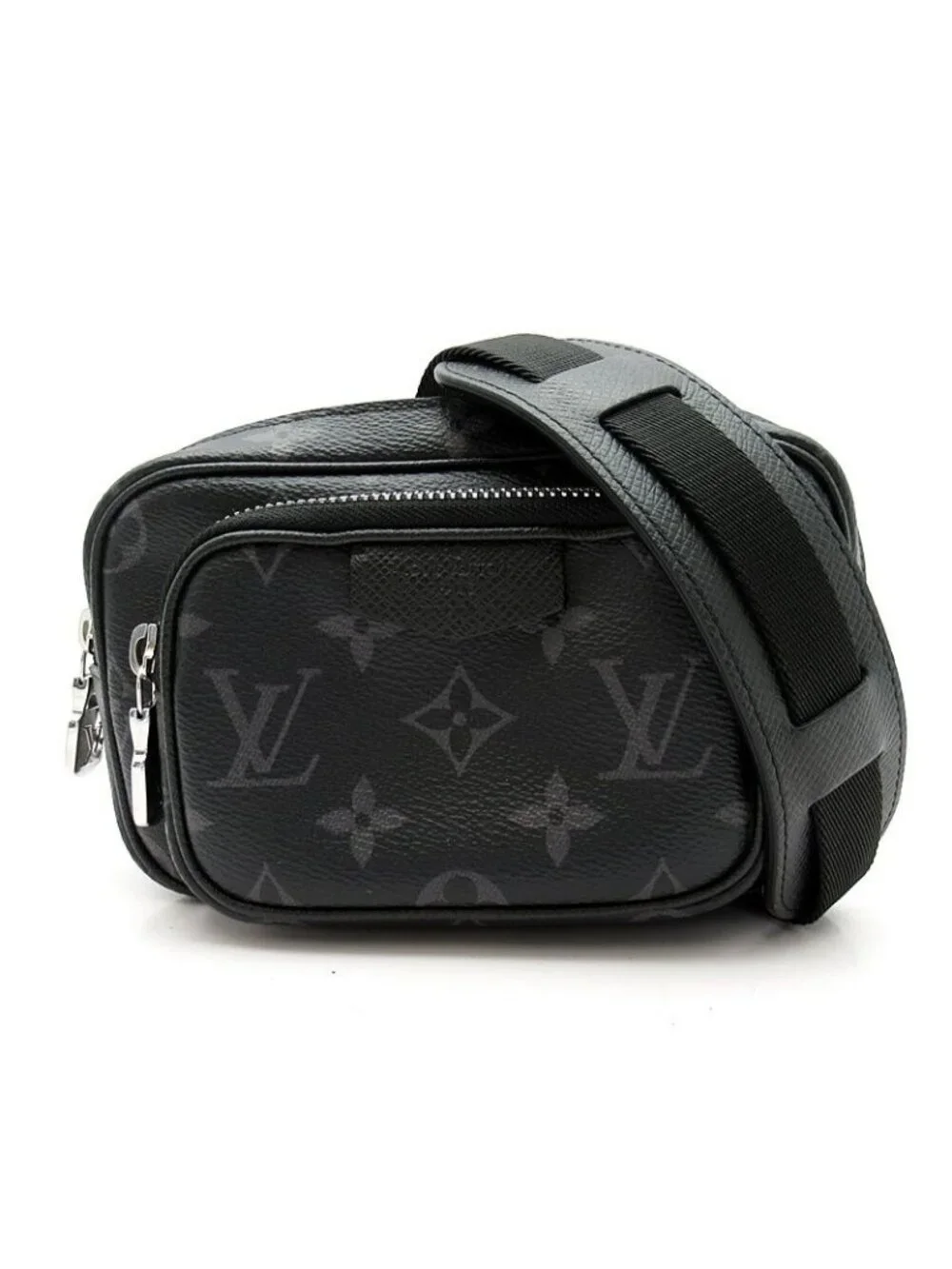 Louis Vuitton Outdoor Pochette Taigarama Monogram Eclipse Shoulder Bag Noir